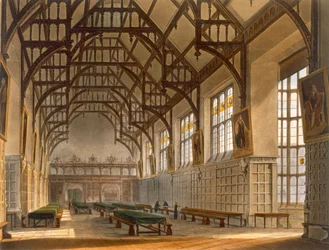 Die Halle des Trinity College, Cambridge, aus 