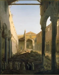 Inneres von San Paolo fuori le mura nach dem Brand von 1823