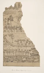 Triumph der assyrischen Könige (Kouyunjik), aus Denkmäler von Ninive, veröffentlicht 1849