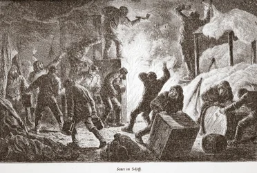 Feuer an Bord des Schiffes, 1876