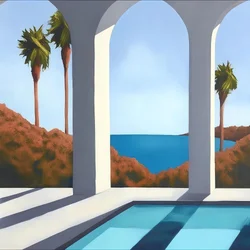 Landschaft mit Palmen