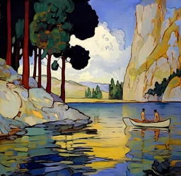 Ruhiger Bergsee