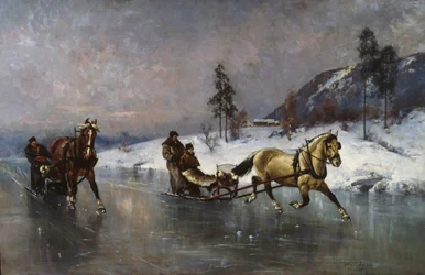 Schlittenfahrt auf dem Eis