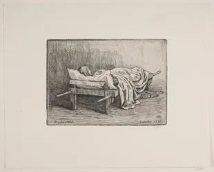 Das Mädchen auf der Bahre