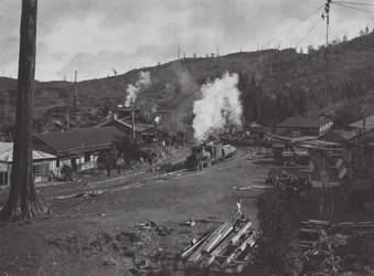 Japan: Numanohira, Holztransport