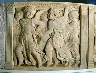 Post-Restaurierung Panel Nr. I vom Außenkanzel des Prato-Doms