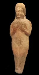 Figurine einer nackten Frau. Terrakotta, Babylon, 2. Jahrtausend v. Chr. Musée de la Castre, Cannes.