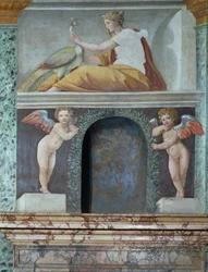 Die Sala delle Prospettive (Detail der Trompe-l