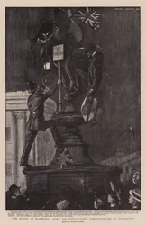 Die Befreiung von Mafeking, einige zu enthusiastische Demonstranten in Piccadilly