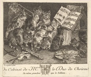 Konzert der Katzen, nach dem Gemälde in der Sammlung des Duc de Choiseul