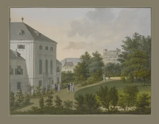 Schloss Hunyadi, Maria Enzersdorf, ca. 1815 (Aquarell und Gouache auf Papier)