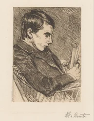 Porträt von H.W. Mouton mit Buch