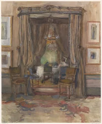 Das Wohnzimmer an der Riouwstraat in Den Haag, bei Tageslicht