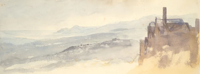 Landschaft: Häuser auf Klippe