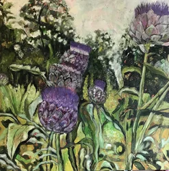 Lila Artischockengarten