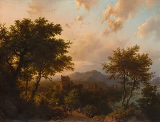 Sonnenuntergang am Rhein, 1853