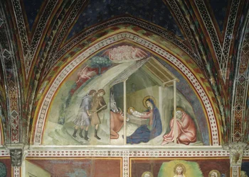 Die Geburt Christi, aus einer Serie von Szenen des Neuen Testaments