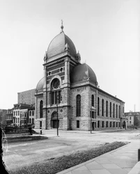 Sinai-Gemeinde, Chicago, Illinois, USA, ca. 1900 (s/w Foto)