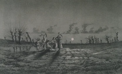 Die Lavandières oder die Nachtwäscherinnen, Illustration für Legendes Rustiques von George Sand (1804-76) 1858