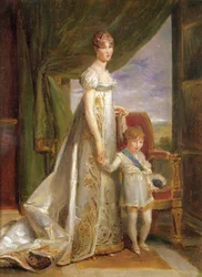 Hortense-Eugénie de Beauharnais (1783 - 1837), Königin von Holland und ihr Sohn Charles Napoléon Bonaparte (1803 - 1807), 1806