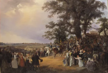 Parade auf den Ladugårdsgärde-Feldern während des Besuchs von Zar Nikolaus im Jahr 1838