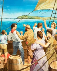 Der willkommene Anblick von Land