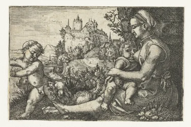 Mutter mit zwei Kindern