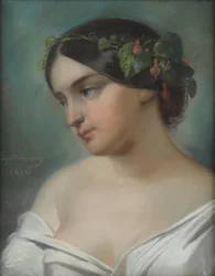 Eugène Demarquay Porträt eines Mädchens 1850