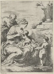 Maria stillt das Christuskind