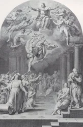 Tafel 40: die Trennung der Auserwählten von den Verworfenen