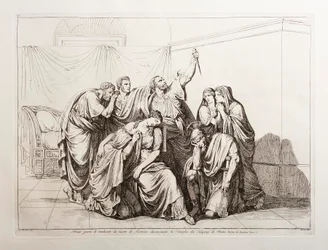 Brutus schwört, den Tod der Lucretia zu rächen, und verurteilt die Familie Tarquinius zur Verbannung aus Rom
