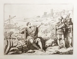 Gaius Marius inmitten der Ruinen von Karthago