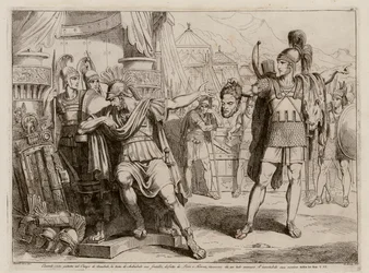 Hannibal mit dem Kopf seines Bruders Hasdrubal