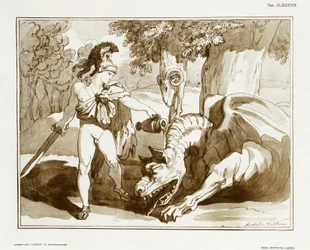 Jason, der den Drachen, der das Goldene Vlies bewacht, einschläfert