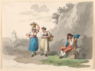 Rückkehr von der Weinlese