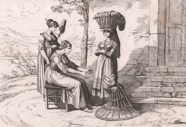 Römische Frauen in traditionellen Kostümen