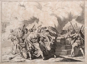 Romulus von den Senatoren ermordet, 1818