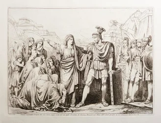 Veturia entwaffnet ihren Sohn Coriolanus und befreit Rom aus großer Gefahr