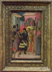 Der heilige Franziskus legt seine Kleider ab und verzichtet auf die Besitztümer seines Vaters Pietro di Bernardone