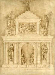 Projekt für die Gräber von Leo X und Clemens VII