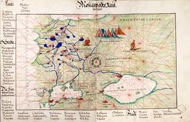 Karte von Moskau und dem Schwarzen Meer