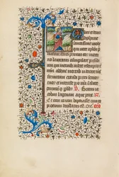 Heiliger Jakobus als Pilger mit Geldbeutel und Stab