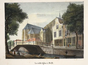 Die alte Kirche in Delft, ca. 1895