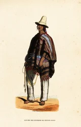 Indianischer Gaucho aus der Region Buenos-Ayres, Argentinien
