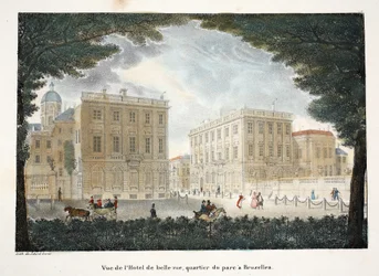 Ansicht des Hotels Belle Vue, Parkviertel in Brüssel, ca. 1895
