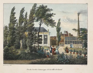 Ansicht des Botanischen Gartens der Stadt Gent, ca. 1895