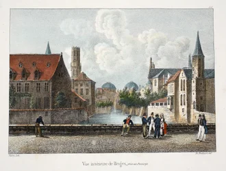 Innenansicht von Brügge, ca. 1895