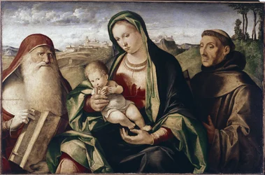 Madonna mit Kind zwischen den Heiligen Hieronymus und Franziskus