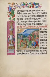 Martyrium des Heiligen Stephanus. Aus dem 