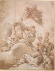 Allegorie der Erhebung des Kardinaldiakons Oddone Colonna zum Papststuhl als Papst Martin V